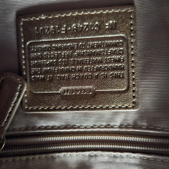 Rare Coach Signature C Canvas & Leather Patent Hobo Shoulder Crossbody Purse - Picture 5 of 7